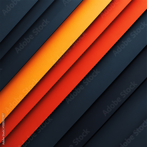 Minimalist Abstract Background with Colorful Diagonal Stripes