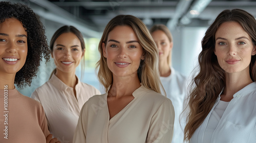 Women Smiling Together in an Approachable Group Setting