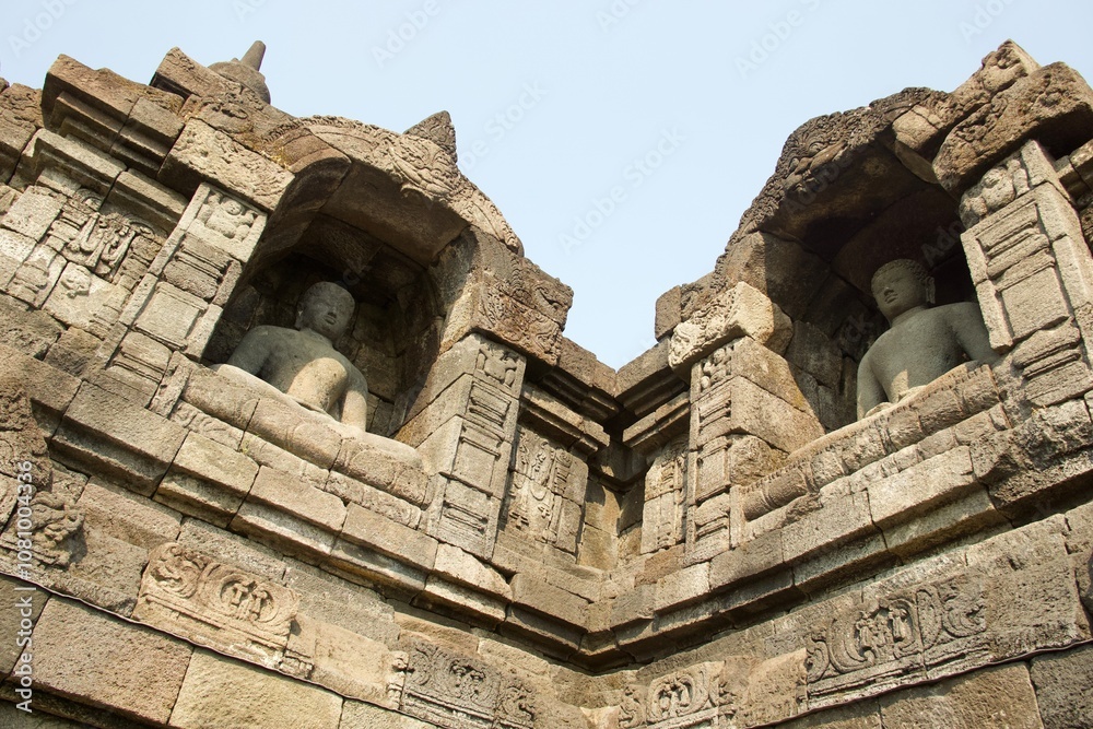 Fototapeta premium Borobudur Tempio Indonesiano, Java centrale