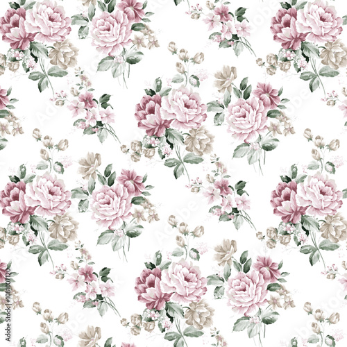 Textile and digital seamless pattern