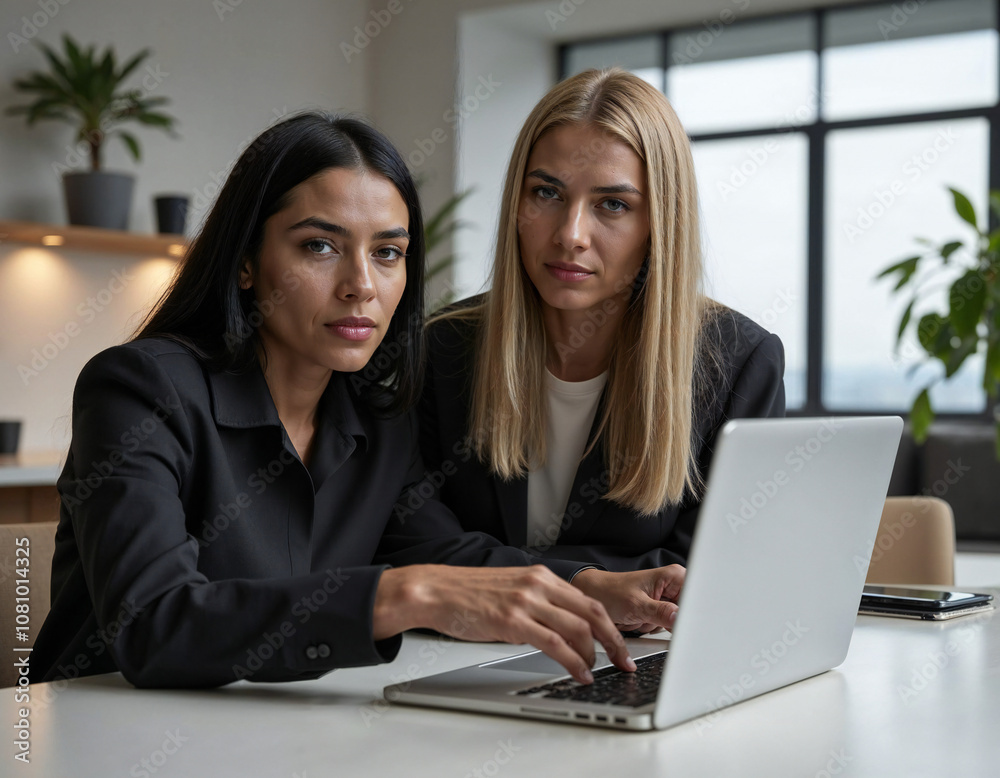 two business people working together two business people working together