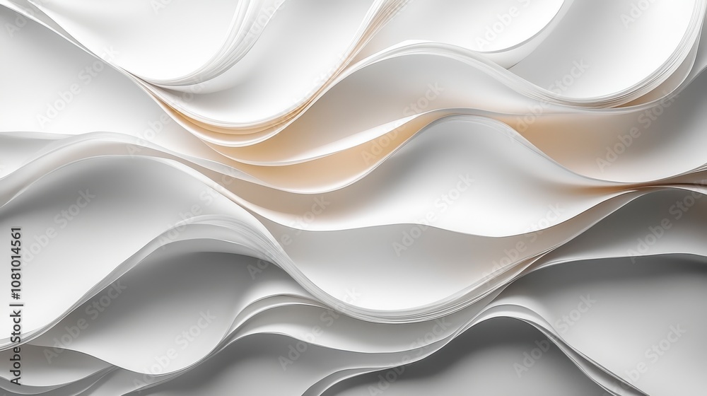 Obraz premium Abstract Paper Waves