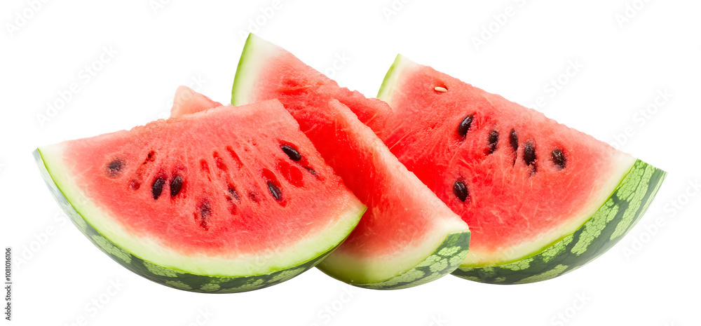 Sliced watermelon on a white background. isolated background. Sliced watermelon on a white background. isolated background.