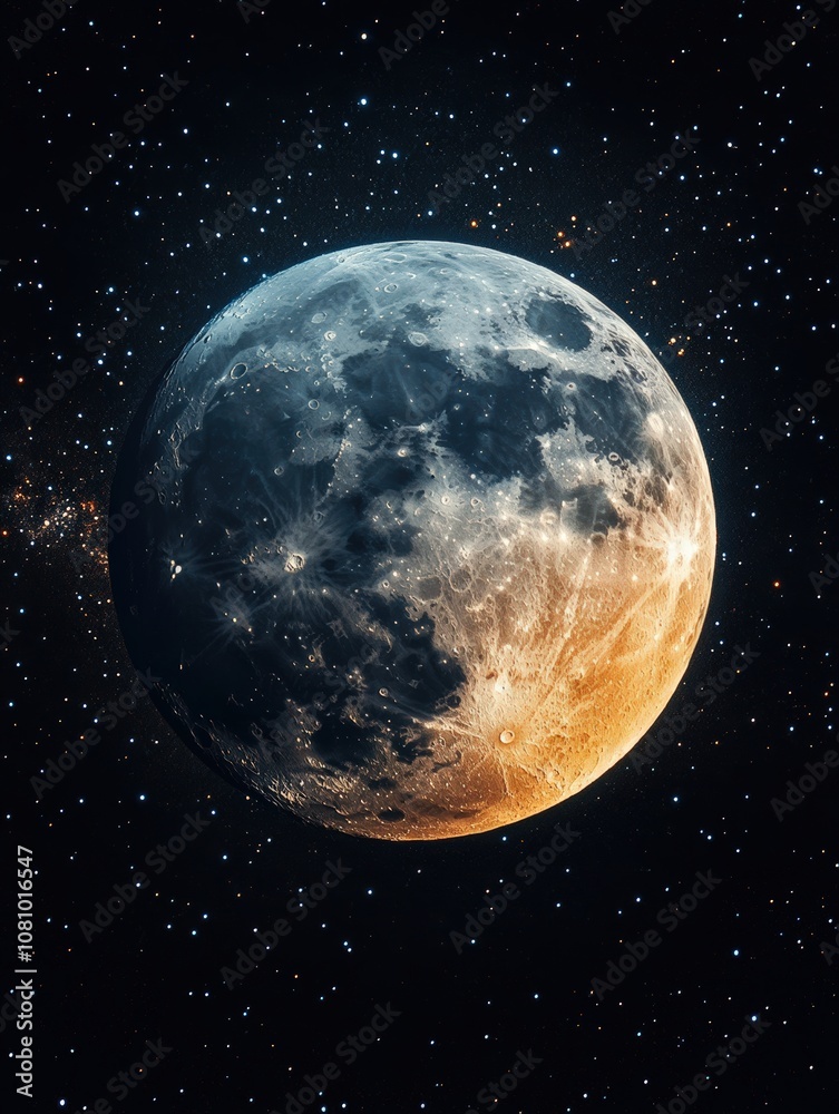 Fototapeta premium abstract space moon background. close-up macro background moon