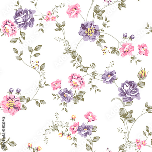 Textile and digital seamless pattern