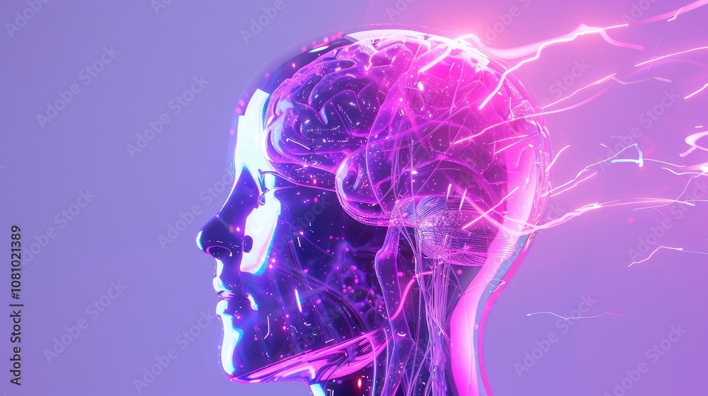 Artificial Intelligence brain and modern technology background Artificial Intelligence brain and modern technology background