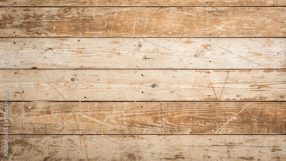 Fototapeta premium Distressed background with weathered wood texture and scattered scratches, dusty, muted colors, wooden, neglect, worn