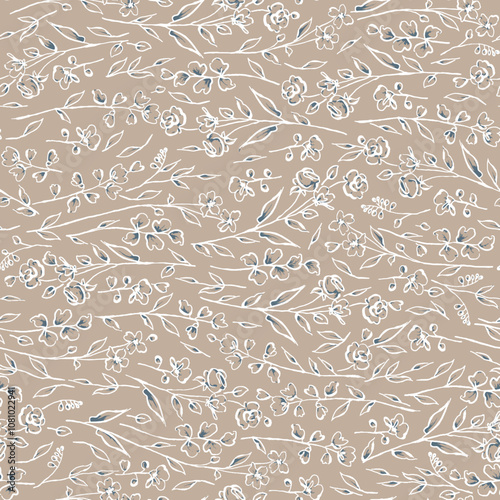 Textile and digital seamless pattern