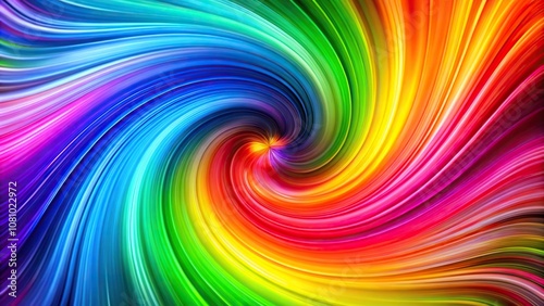 Colorful abstract background with swirling rainbow distortion and refraction effect