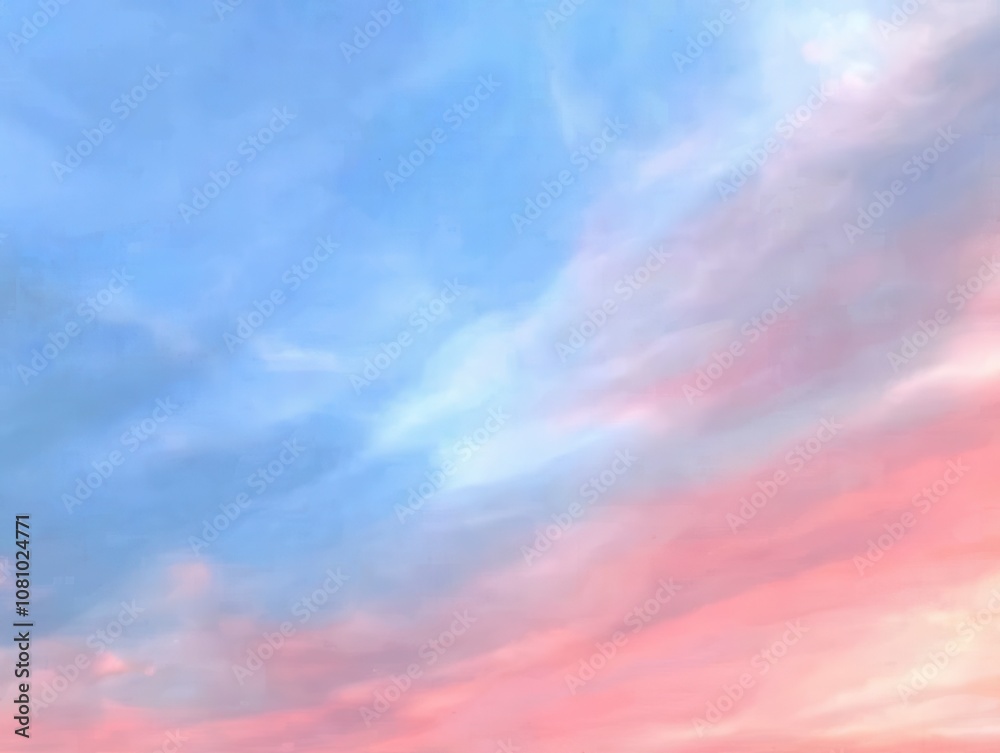 Fototapeta premium Pastel Sky Sunset Hues