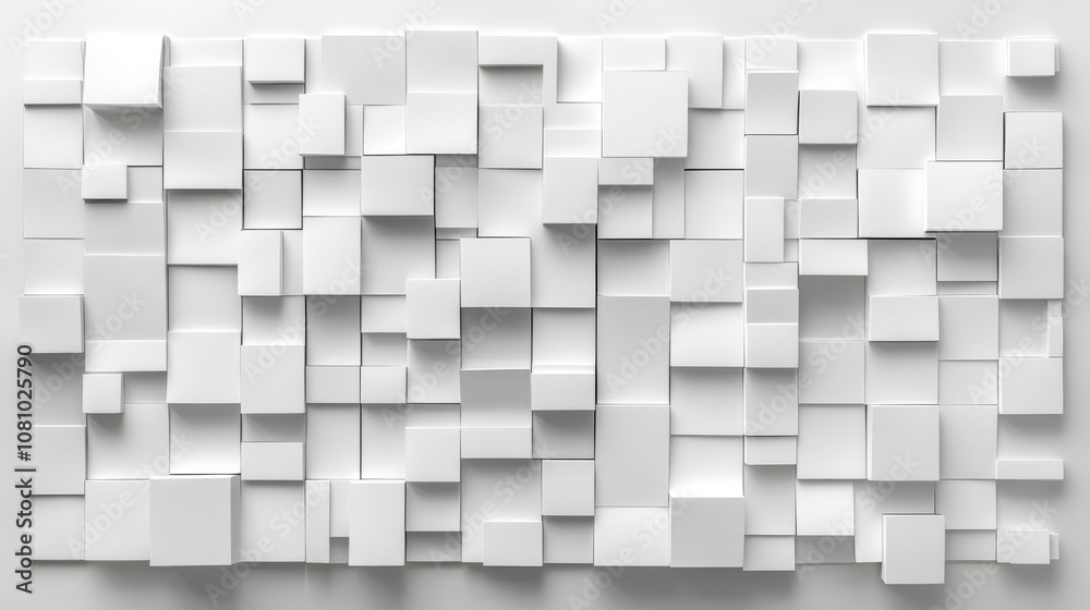 Abstract White Geometric Wall Art Abstract White Geometric Wall Art