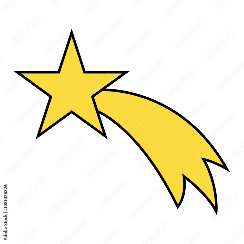 Star icon, golden star, shooting star, Christmas star, space, Christmas icon, merry christmas, star with black stroke Star icon, golden star, shooting star, Christmas star, space, Christmas icon, merry christmas, star with black stroke