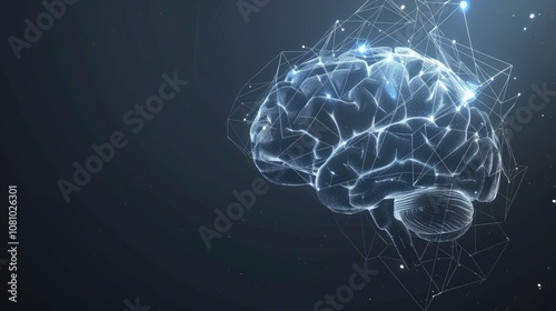 Artificial Intelligence brain and modern technology background
