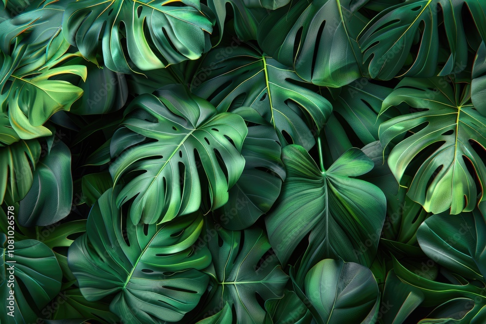 monstera leaves summer minimal background monstera leaves summer minimal background