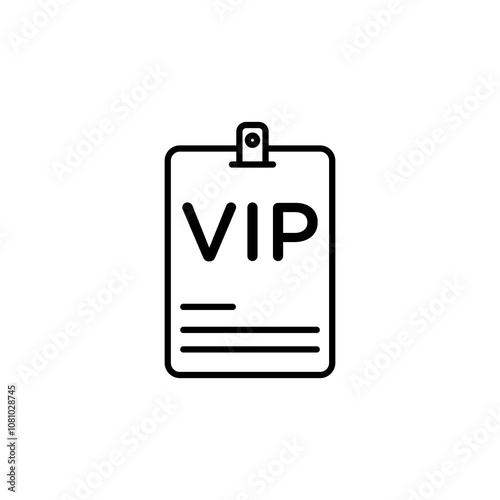 VIP thin line vector icon.