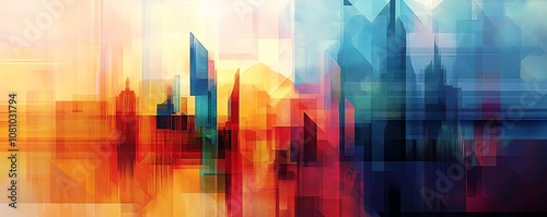 Urban Skyline Inspired Abstract Shapes