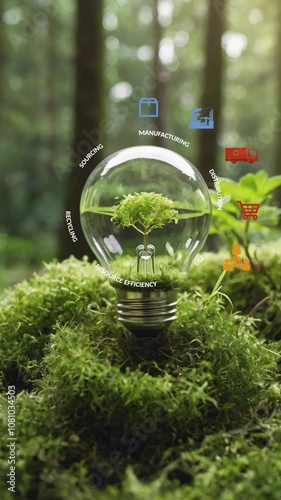 Circular economy concept. Sharing, reusing,repairing,renovating and recycling existing materials and products as much possible. Eliminate waste and pollution.4k vertical video.