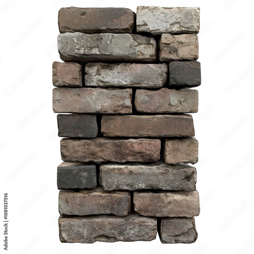 3d Brick wall Isolated On Transparent Background 3d Brick wall Isolated On Transparent Background