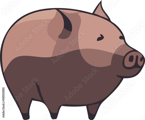 Maiale e cinghiale  illustrazione vettoriale 