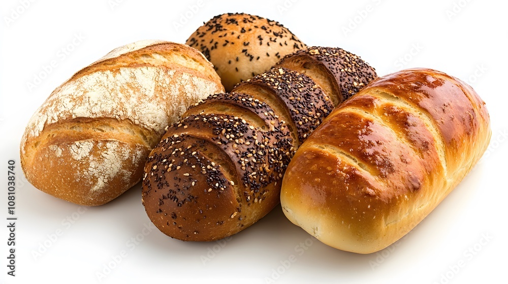 Food, Italian Bread, on White Background, Wallpaper, Cover and Screen for Smartphone, PC, Laptop, 9:16 and 16:9 Format Food, Italian Bread, on White Background, Wallpaper, Cover and Screen for Smartphone, PC, Laptop, 9:16 and 16:9 Format