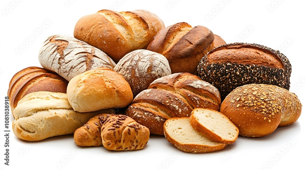 Food, Italian Bread, on White Background, Wallpaper, Cover and Screen for Smartphone, PC, Laptop, 9:16 and 16:9 Format Food, Italian Bread, on White Background, Wallpaper, Cover and Screen for Smartphone, PC, Laptop, 9:16 and 16:9 Format