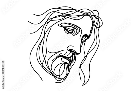 Jesus black and white illustration vector set jesus christ