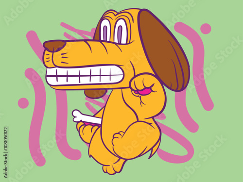 the rich animal illustration design for easter day with digital hand drawn