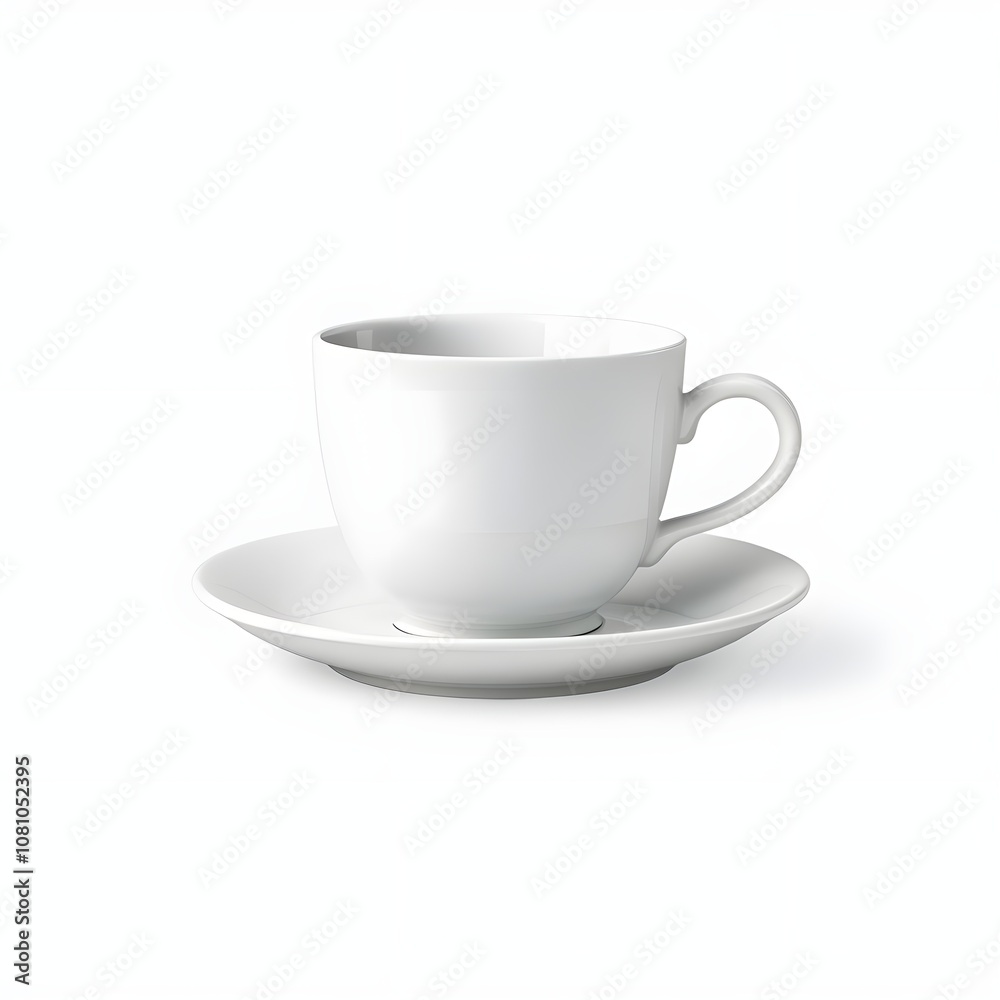 High-resolution cutout of a cup and saucer set on white background, ideal for mockups. Perfect for branding, product design, and advertising presentations. High-resolution cutout of a cup and saucer set on white background, ideal for mockups. Perfect for branding, product design, and advertising presentations.