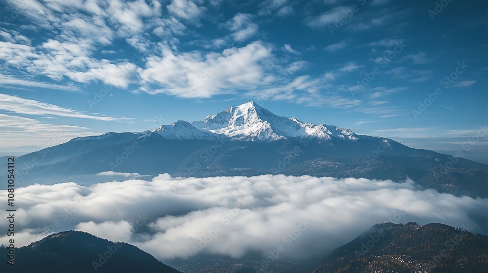 Peak Serenity: Majestic Mountain Range Panorama Peak Serenity: Majestic Mountain Range Panorama