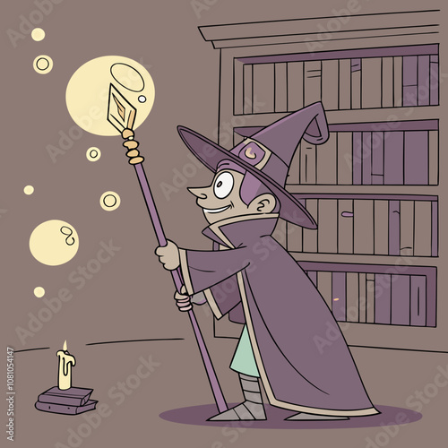 A magician wizard Halloween