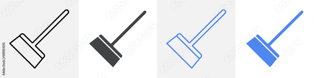 broom icon Group symbol or sign vector broom icon Group symbol or sign vector