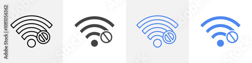 no wifi icon Group symbol or sign vector
