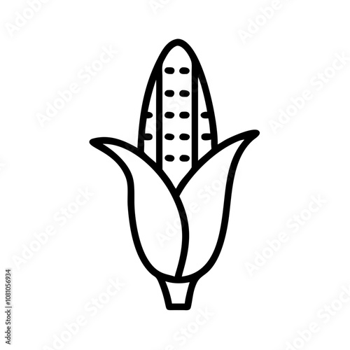 Corn icon with husk