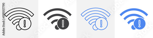 wifi error icon Group symbol or sign vector