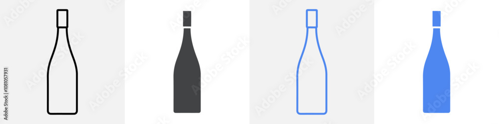 wine bottle icon Group symbol or sign vector wine bottle icon Group symbol or sign vector