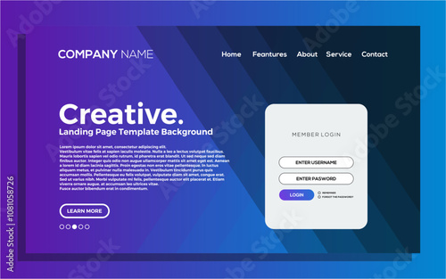 new lading page background template