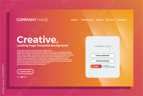 new lading page background template