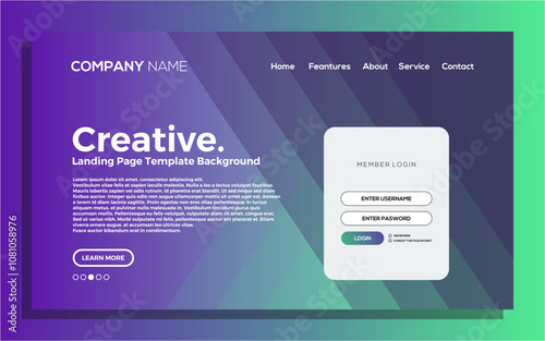 new lading page background template