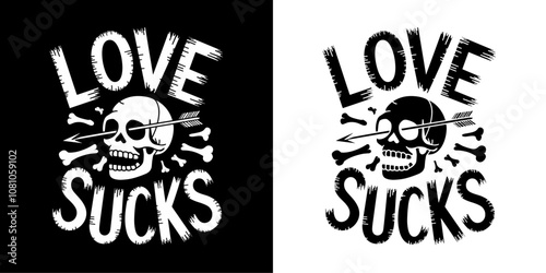 Skull anti valentines day t-shirt vector design