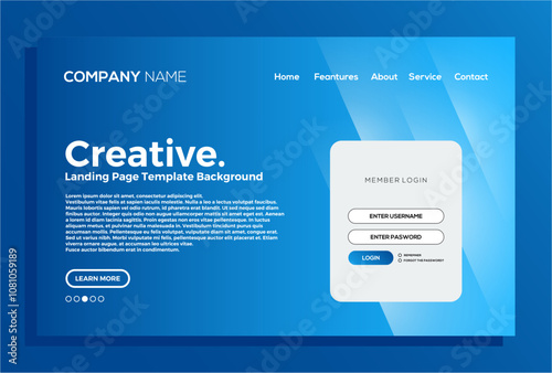 new lading page background template