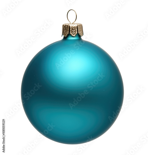 Blue Beautiful Christmas Ball Ornament Vector Illustration isolated on transparent background