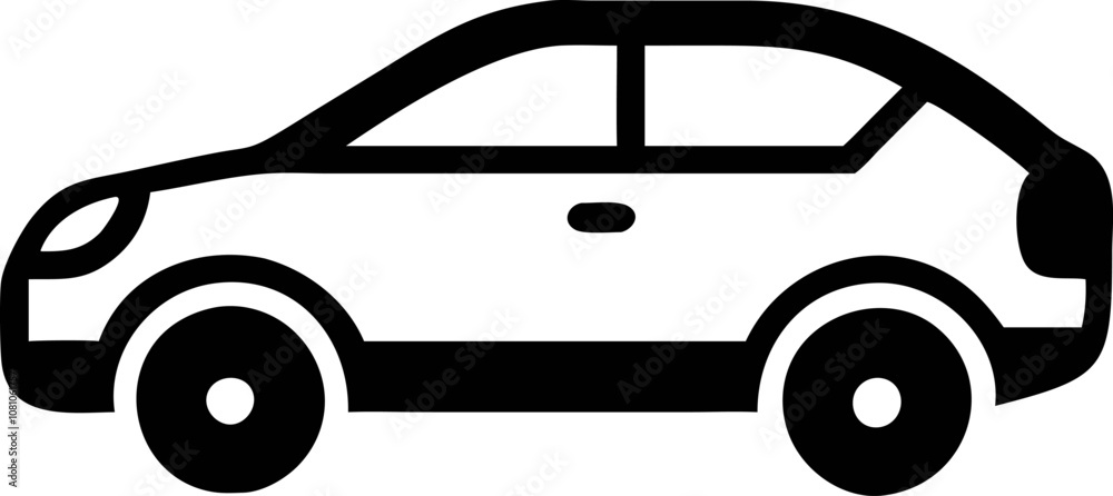 car icon outline vector isolated on a white background car icon outline vector isolated on a white background