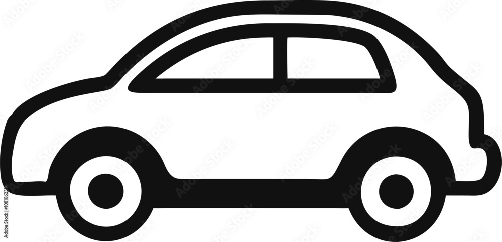 car icon outline vector isolated on a white background car icon outline vector isolated on a white background