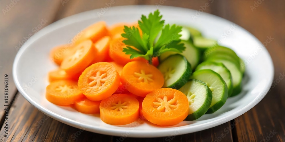 Isolated vegetarian salad with fresh vegetables, tomato, cucumber, and lettuce on a white plate Isolated vegetarian salad with fresh vegetables, tomato, cucumber, and lettuce on a white plate
