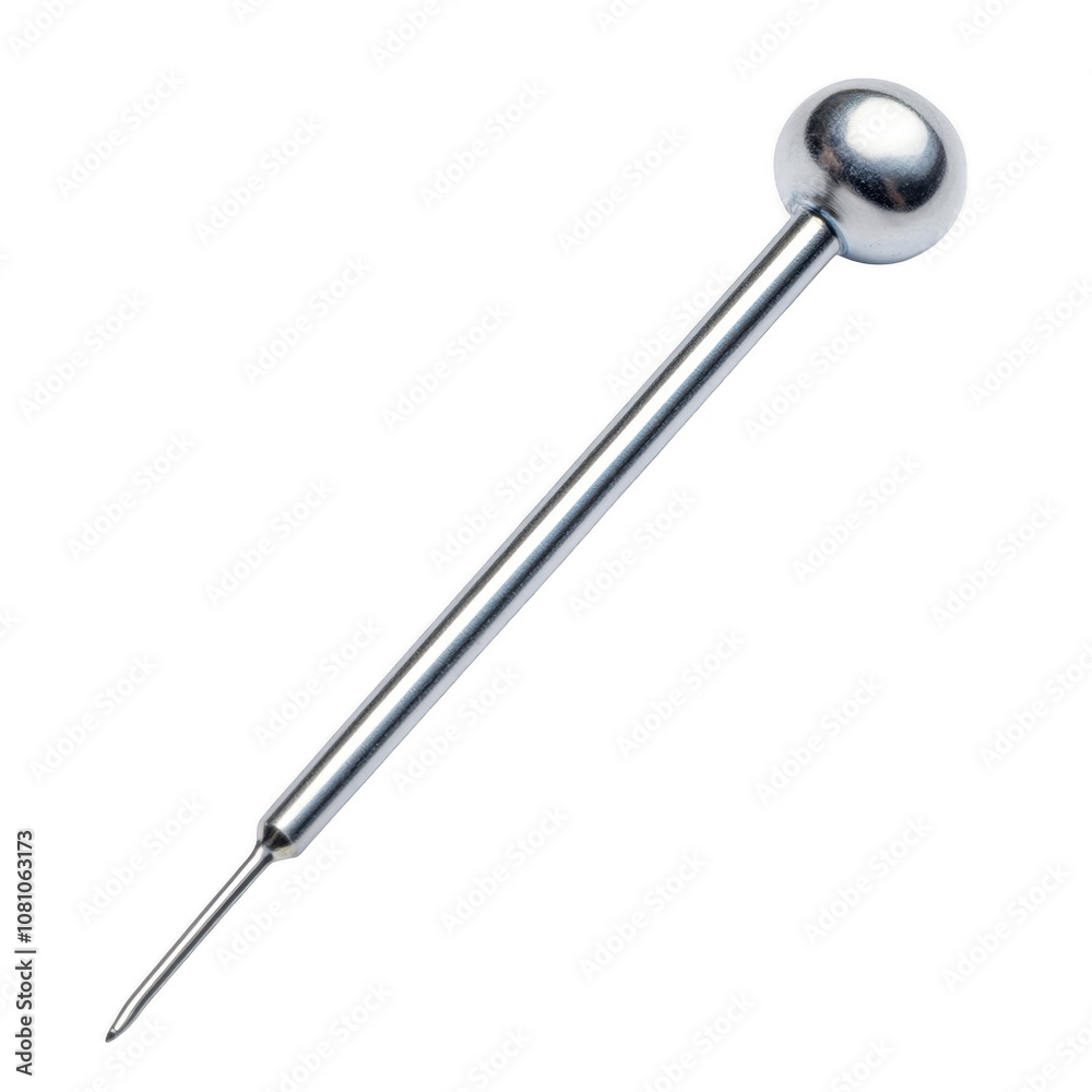 a single bright push pin Isolated On Transparent Background a single bright push pin Isolated On Transparent Background