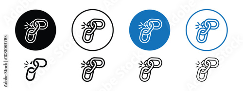 Set of 8 "weakness" icons, 1 unexpanded, 1 silhouette - Weakness icon representing fatigue low energy or vulnerability ideal for health n wellness applications