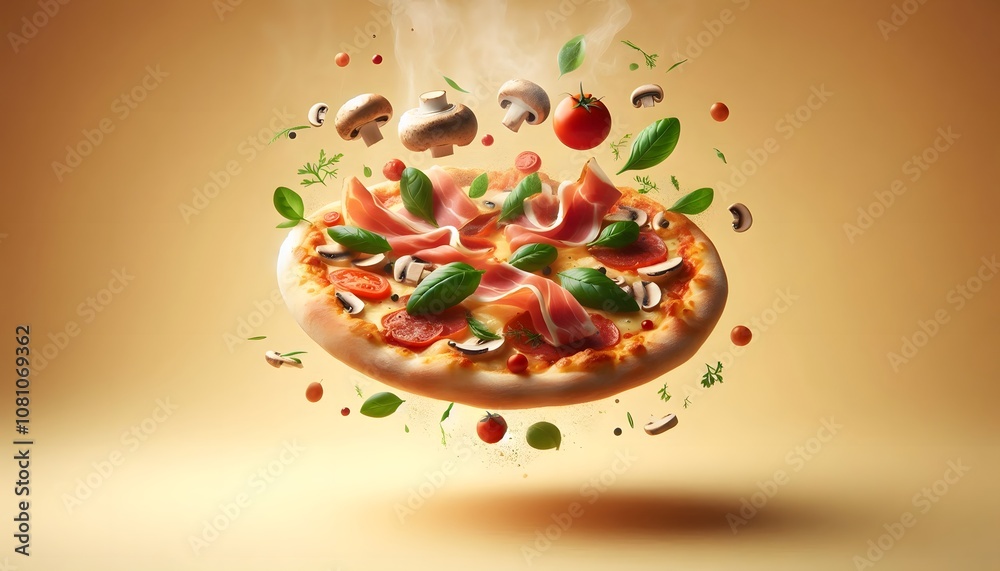 pizza with tomato and basil pizza with tomato and basil