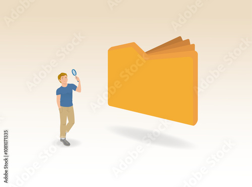 organize files folder or archive document to be index, categorize, folder searches, administration work, plan or file management, arrange online data or paperwork concept, categories, attachment.