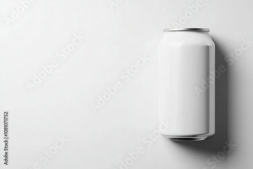 Blank White Soup Can On white Background For Canned Food Mockup . 
