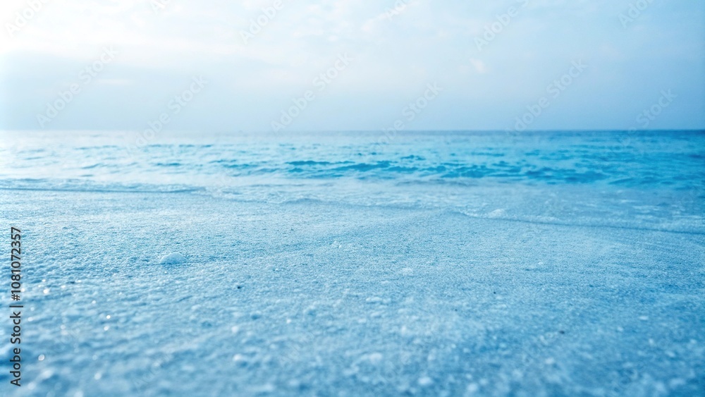 Obraz premium Soft focus blue space with subtle texture, giving a sense of depth, emptiness, stillness, ethereal, subtlety, nuance